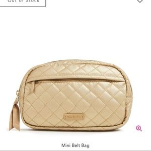 NWT Vera Bradley Gold Mini Belt Bag